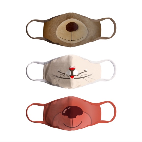 3 pack soft stretch children’s filter face masks - Picture 1 of 1